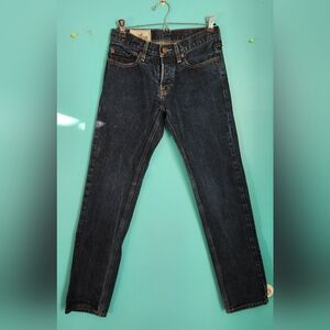 Hollister women's skinny button fly blue jeans Size 28 x 30